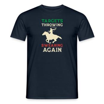 Wilde Westen Western Rodeo Bullenreiten Cowboy - Männer T-Shirt - Navy - Vorne - AI Model Male 178 light (178cm)