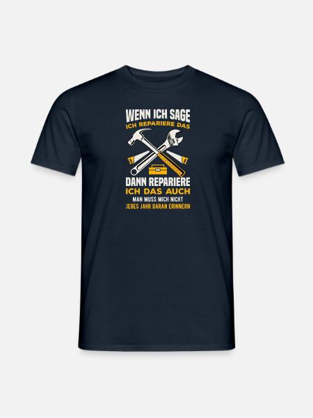 Heimwerker Handwerker Werkzeug Schrauber Reparier - Männer T-Shirt - Navy