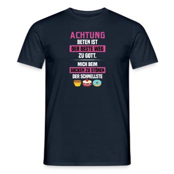 Backwarenverkäuferin Gebäck Konditorei Konditorin - Männer T-Shirt - Navy - Vorne - AI Model Male 178 light (178cm)