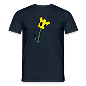Staunende Blume - modern art design - Männer T-Shirt - Navy - Vorne - AI Model Male 178 light (178cm)