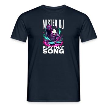 DJ Panda - Play That Song T-Shirt - Männer T-Shirt - Navy - Vorne - AI Model Male 178 light (178cm)