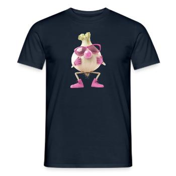 Zwiebel - Männer T-Shirt - Navy - Vorne - AI Model Male 178 light (178cm)