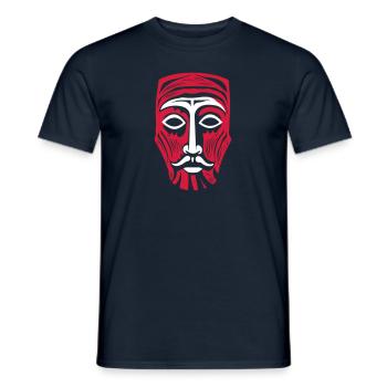 Maske der Einsamkeit - Männer T-Shirt - Navy - Vorne - AI Model Male 178 light (178cm)