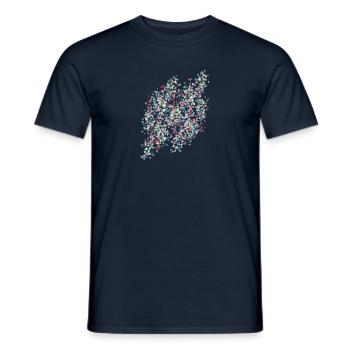 confetti,colorful,dots,abstract - Men's T-Shirt - navy - Front - AI Model Male 178 light (178cm)