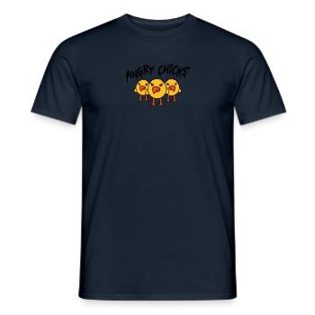 Angry Chicks - T-shirt homme - marine - Devant - AI Model Male 178 light (178cm)