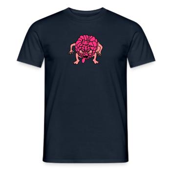 visage de framboise monstre comique drôle de bande - T-shirt homme - marine - Devant - AI Model Male 178 light (178cm)