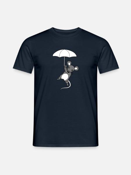 Cute Flying Mouse - Men's T-Shirt - navy
