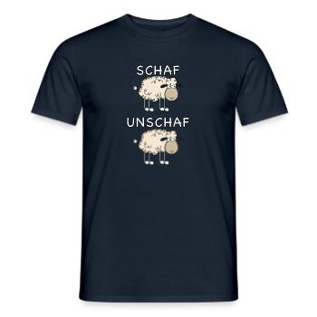 Schaf - UnSchaf - lustiger Spruch mit Schafen - Männer T-Shirt - Navy - Vorne - AI Model Male 178 light (178cm)