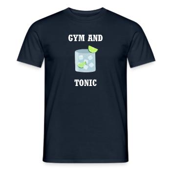 Gym und Tonic - Männer T-Shirt - Navy - Vorne - AI Model Male 178 light (178cm)