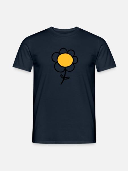 Blume - Männer T-Shirt - Navy