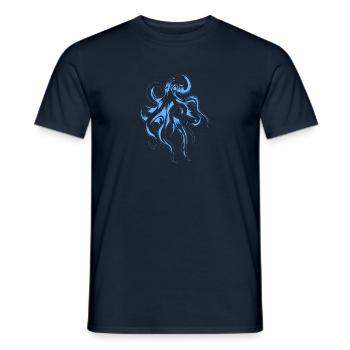 La pieuvre la plus profonde de la mer sombre - T-shirt homme - marine - Devant - AI Model Male 178 light (178cm)