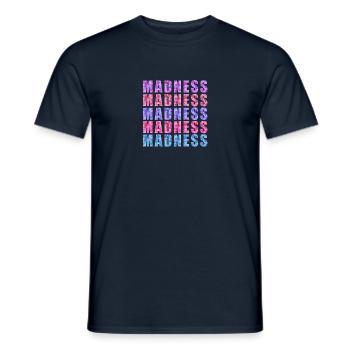 Wahnsinn in verschiedenen Farben - Männer T-Shirt - Navy - Vorne - AI Model Male 178 light (178cm)