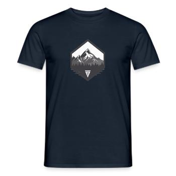 Der Berg ruft - Männer T-Shirt - Navy - Vorne - AI Model Male 178 light (178cm)