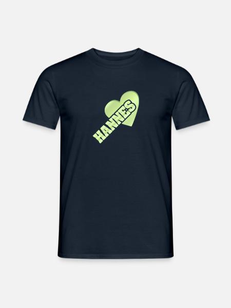 Love Hannes - Männer T-Shirt - Navy
