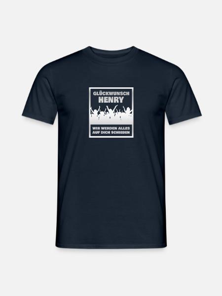 Henry als Kollege - Männer T-Shirt - Navy