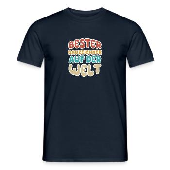 Berufung Bauzeichner - Männer T-Shirt - Navy - Vorne - AI Model Male 178 light (178cm)