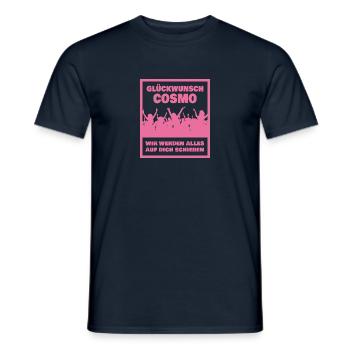 First name Cosmo - Men's T-Shirt - navy - Front - AI Model Male 178 light (178cm)