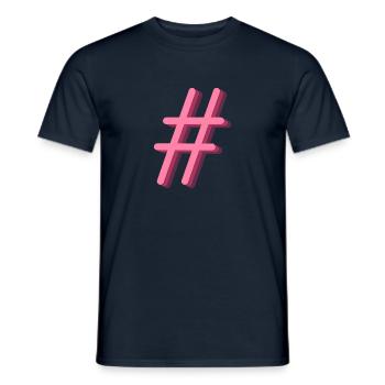 Hashtag - Männer T-Shirt - Navy - Vorne - AI Model Male 178 light (178cm)