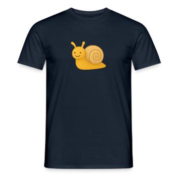 Escargot mignon pour bébés et enfants – Funny Animal - T-shirt homme - marine - Devant - AI Model Male 178 light (178cm)