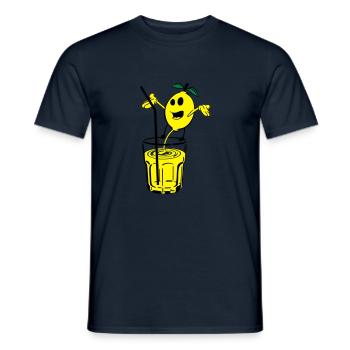 zitrone pinkelt limonade - Männer T-Shirt - Navy - Vorne - AI Model Male 178 light (178cm)