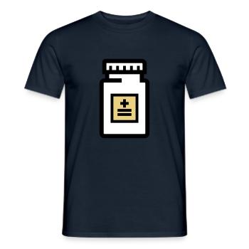 Tablettendose für Pillen und Medikamente - Männer T-Shirt - Navy - Vorne - AI Model Male 178 light (178cm)