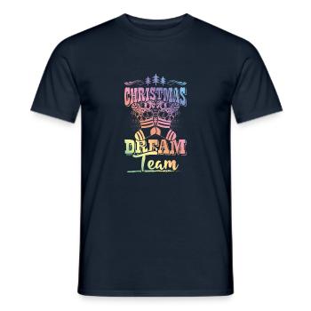 Christmas Dream team - Men's T-Shirt - navy - Front - AI Model Male 178 light (178cm)