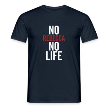 Keine Rebecca Kein Leben - Männer T-Shirt - Navy - Vorne - AI Model Male 178 light (178cm)