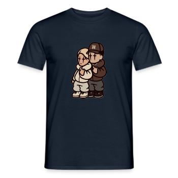Du & Ich - Männer T-Shirt - Navy - Vorne - AI Model Male 178 light (178cm)