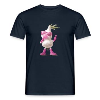 Knoblauch - Männer T-Shirt - Navy - Vorne - AI Model Male 178 light (178cm)