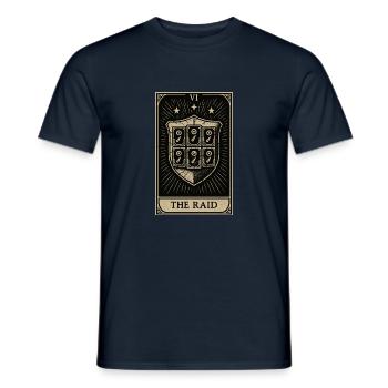 Tarot Datahoarding : Le bouclier RAID - T-shirt homme - marine - Devant - AI Model Male 178 light (178cm)