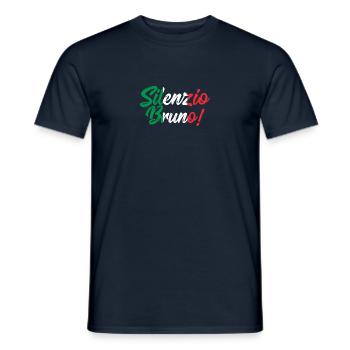Silenzio Bruno! - Italien - Männer T-Shirt - Navy - Vorne - AI Model Male 178 light (178cm)
