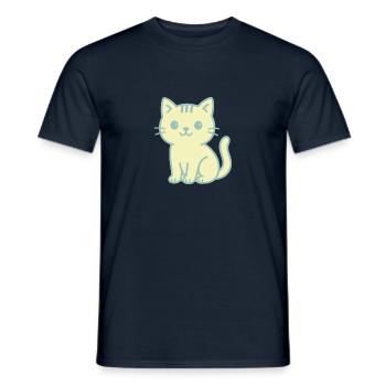 Cat Design for Cat Fans – Cute Cat - Men's T-Shirt - navy - Front - AI Model Male 178 light (178cm)