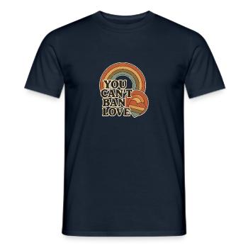 You can't ban love. - Männer T-Shirt - Navy - Vorne - AI Model Male 178 light (178cm)