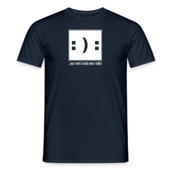 Your mind create your reality - white - Männer T-Shirt - Navy - Vorne - AI Model Male 178 light (178cm)