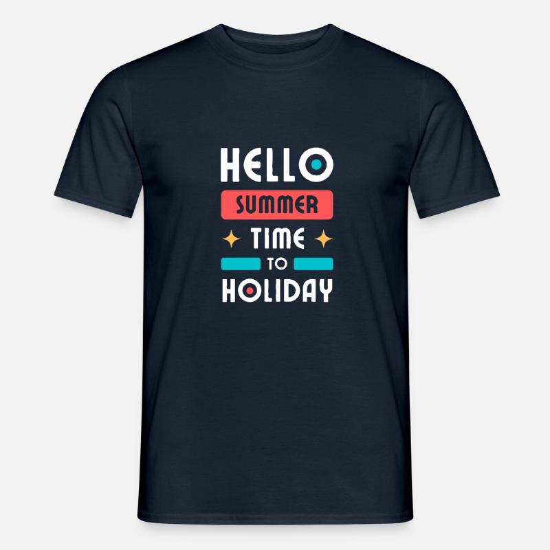 Hello Sommerhemd - Männer T-Shirt - Navy