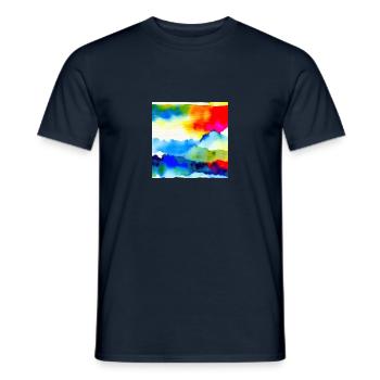 Bunt - Männer T-Shirt - Navy - Vorne - AI Model Male 178 light (178cm)