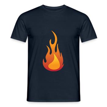 Fire / Flame - Men's T-Shirt - navy - Front - AI Model Male 178 light (178cm)
