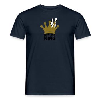 Bowling roi - T-shirt homme - marine - Devant - AI Model Male 178 light (178cm)