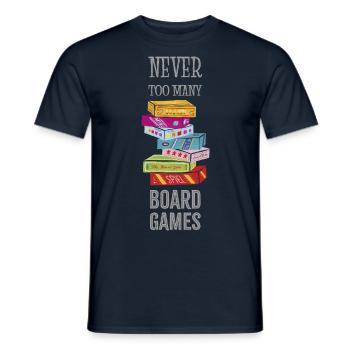 There are never too many Boardgames - Men's T-Shirt - navy - Front - AI Model Male 178 light (178cm)