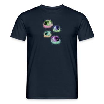 cochon d’Inde, graffiti, peinture, coloré, pop-art - T-shirt homme - marine - Devant - AI Model Male 178 light (178cm)