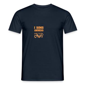 Prénom Andreas - T-shirt homme - marine - Devant - AI Model Male 178 light (178cm)