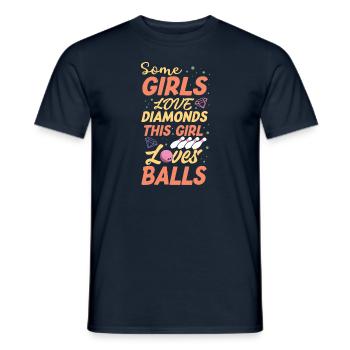 Funny Bowling Player Bowler Ladies Team - Männer T-Shirt - Navy - Vorne - AI Model Male 178 light (178cm)