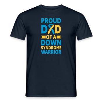 Fier papa d’un guerrier du syndrome de Down T21 Sensibilisation - T-shirt homme - marine - Devant - AI Model Male 178 light (178cm)