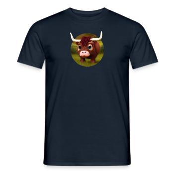 Baby water buffalo - Men's T-Shirt - navy - Front - AI Model Male 178 light (178cm)