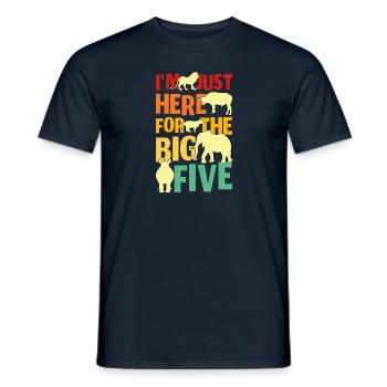 Juste ici pour les Big Five - T-shirt homme - marine - Devant - AI Model Male 178 light (178cm)