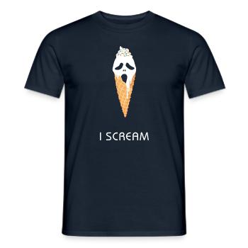 Crème glacée Crème glacée Crème glacée Crème glacée Je crie - T-shirt homme - marine - Devant - AI Model Male 178 light (178cm)