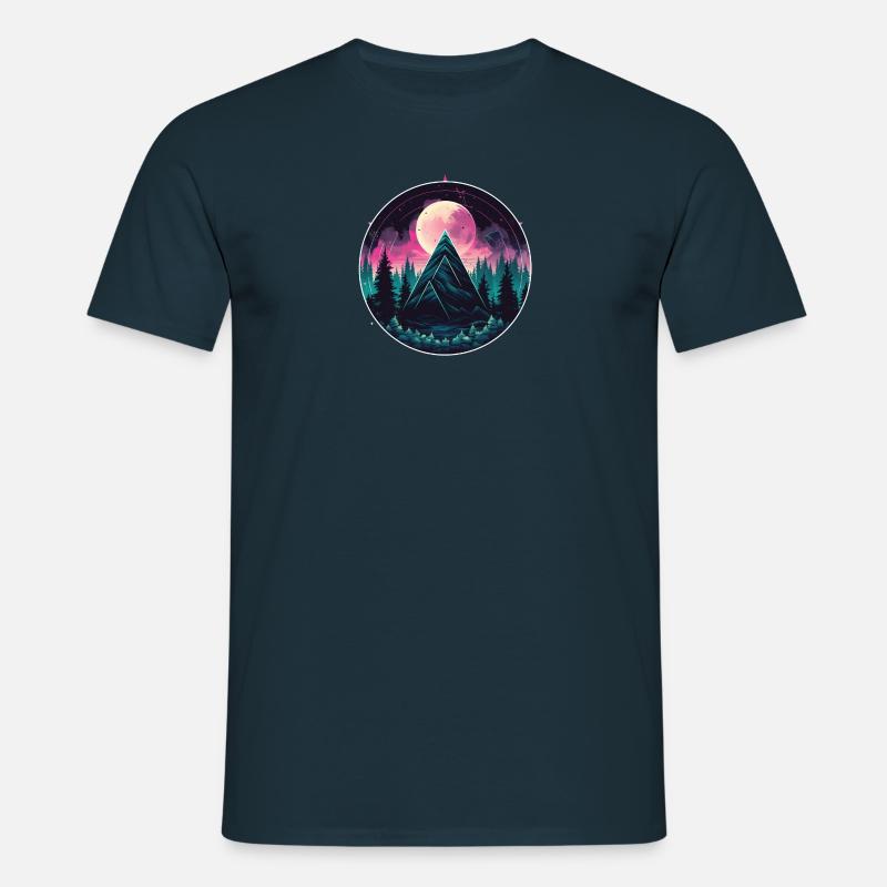 Synthwave Triangles - Men's T-Shirt - navy