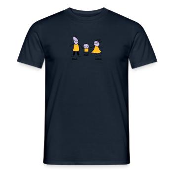 happy family - Men's T-Shirt - navy - Front - AI Model Male 178 light (178cm)
