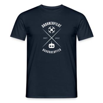 Drone Pilot - Quadcopter - Since 2022 - Men's T-Shirt - navy - Front - AI Model Male 178 light (178cm)