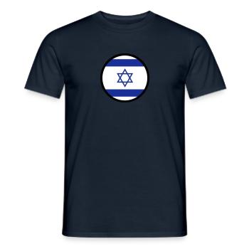 Sous le signe d Israël - T-shirt homme - marine - Devant - AI Model Male 178 light (178cm)